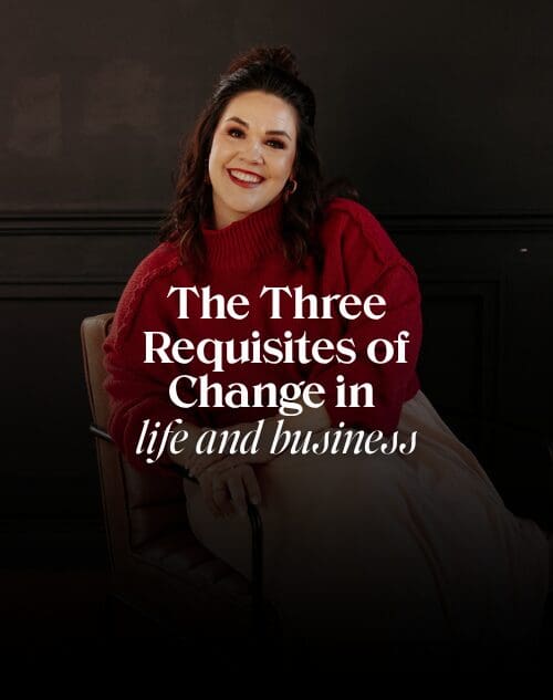 Founder of Unlock Her Co, Brittany heyboer, talking about the three requisites of change